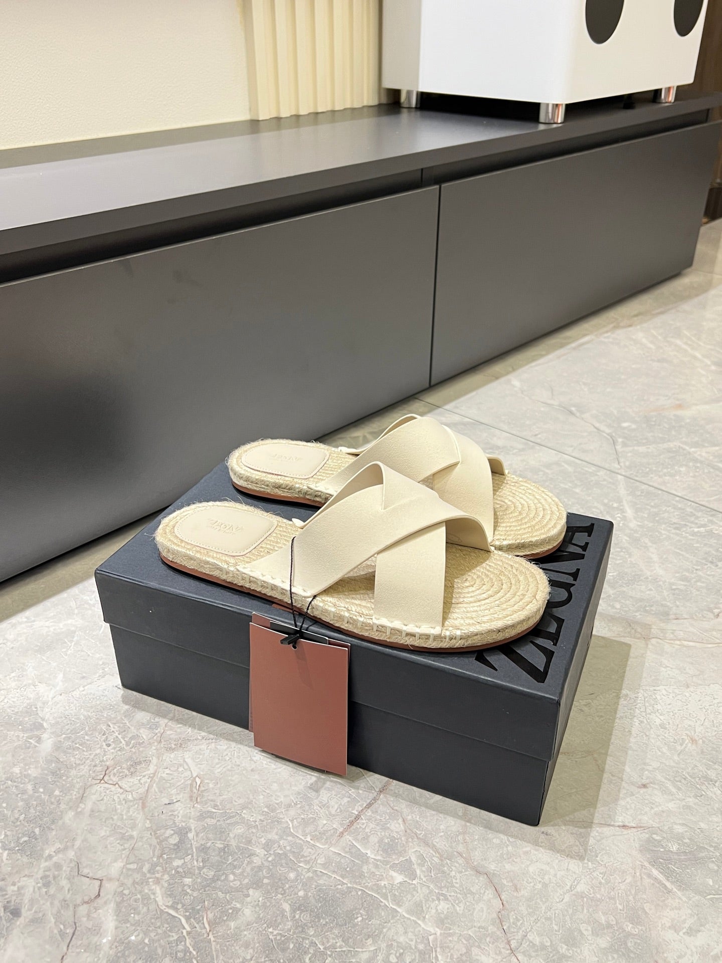 Zegna Classic Leather and Suede Slides