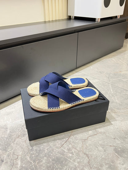 Zegna Classic Leather and Suede Slides