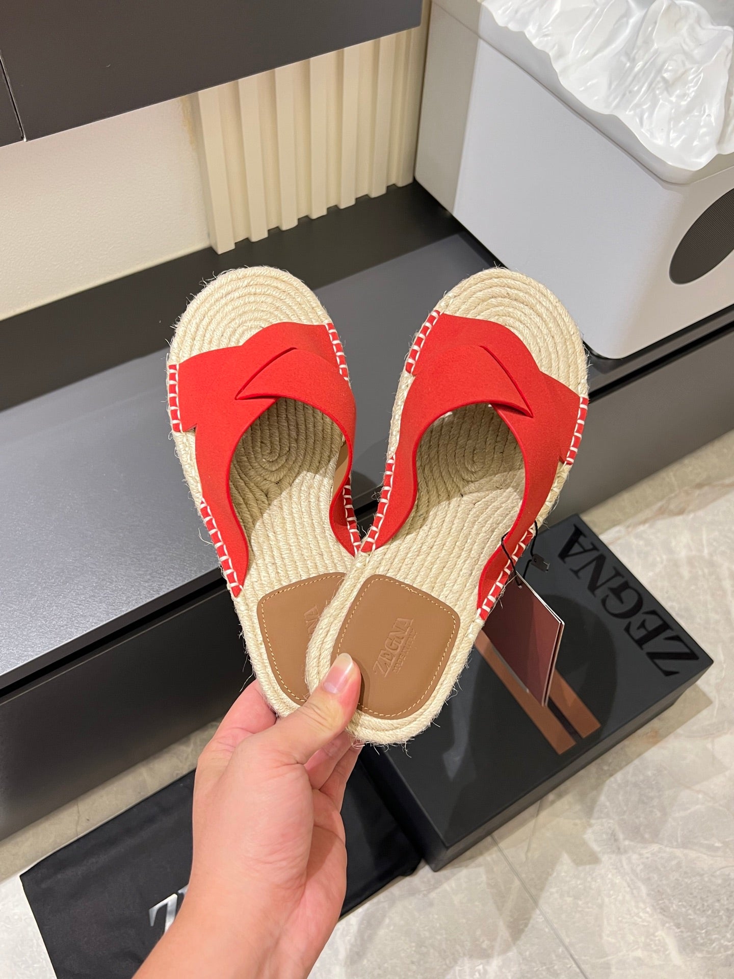 Zegna Classic Leather and Suede Slides