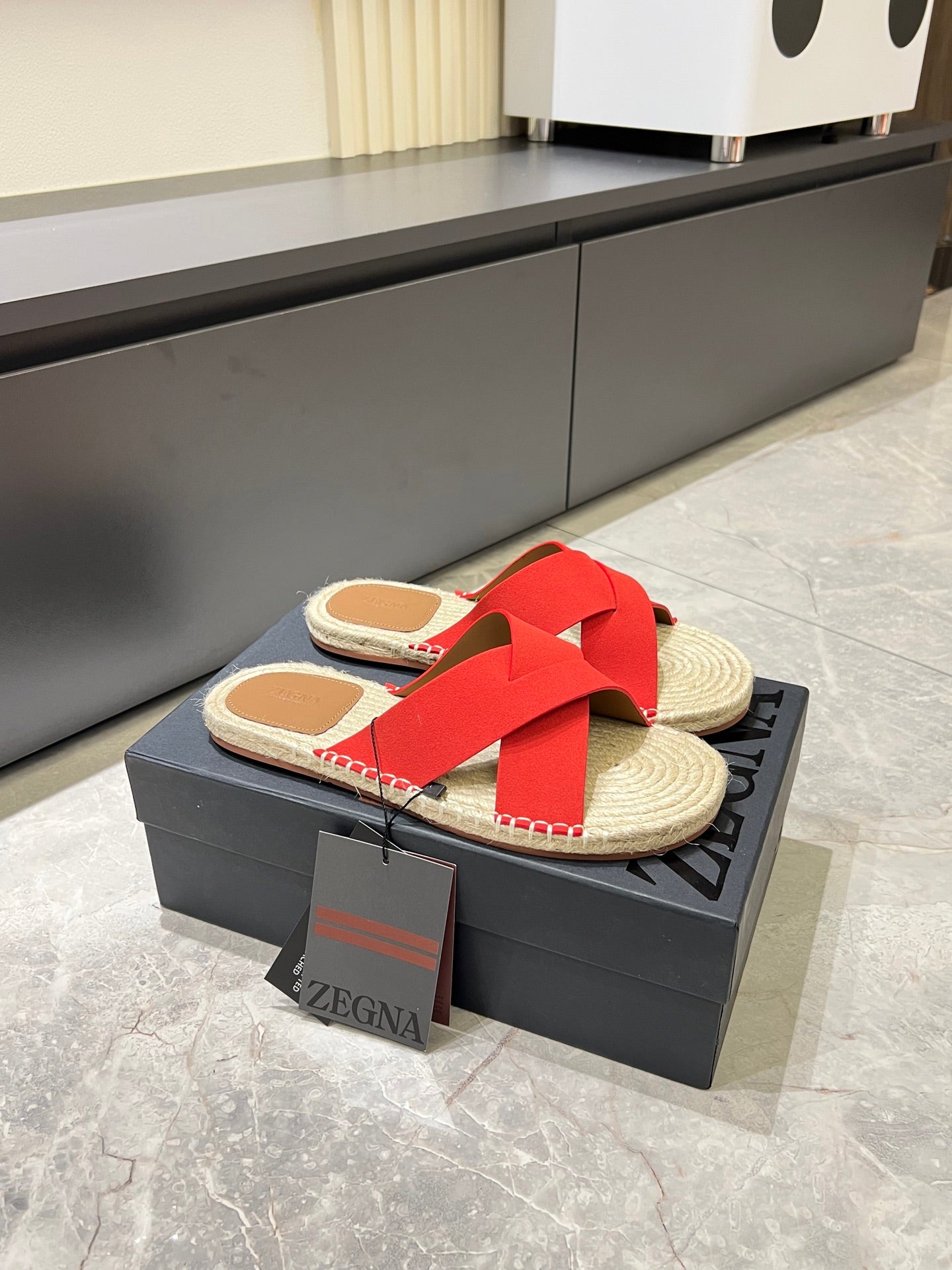 Zegna Classic Leather and Suede Slides