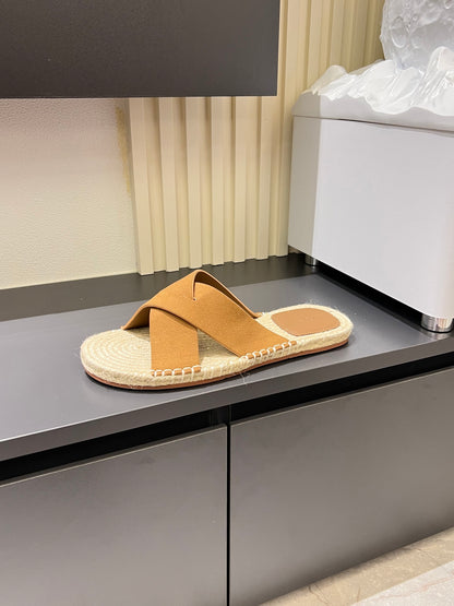 Zegna Classic Leather and Suede Slides