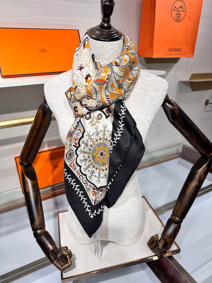 Hermès Classic Velvet Silk Cashmere Scarf