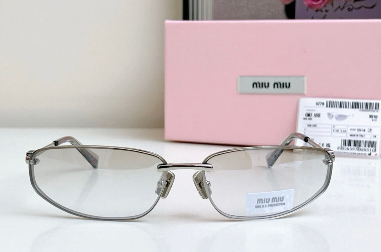 Miu Miu A50 Futuristic Cat-Eye Sunglasses – 25SS
