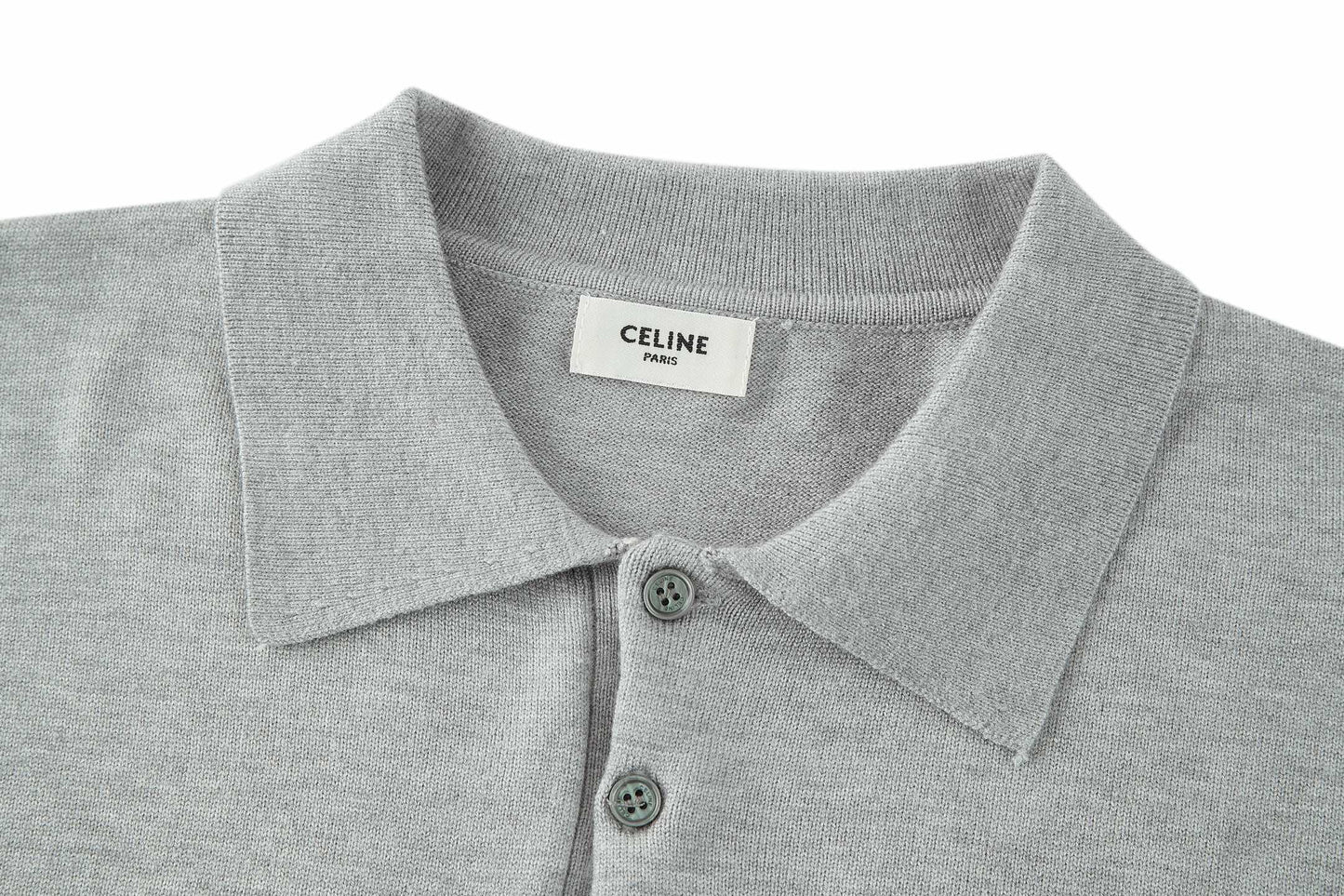 Celine Embroidered Triomphe Knit Polo