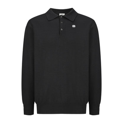 Celine Embroidered Triomphe Knit Polo