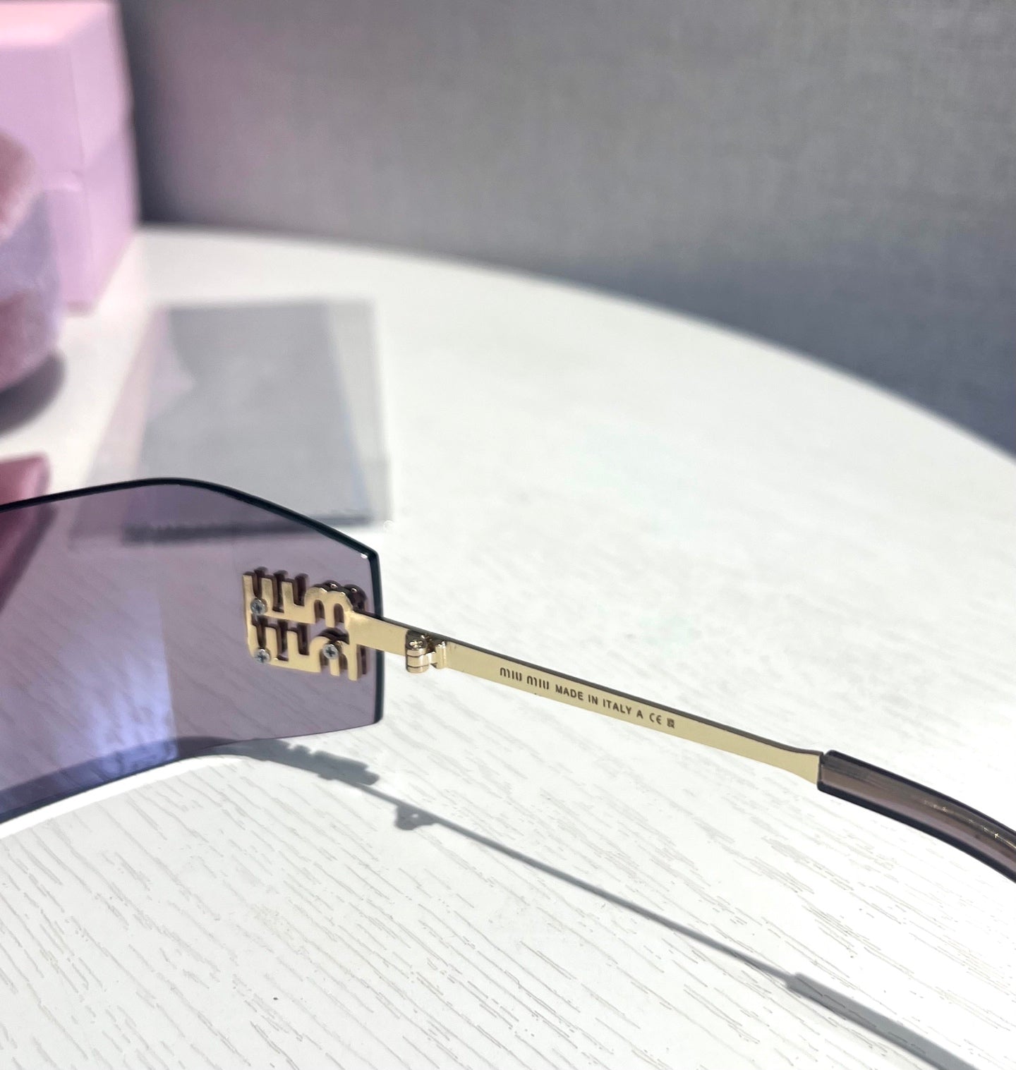 Miu Miu 54Y Runway Rimless Sunglasses