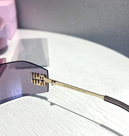 Miu Miu 54Y Runway Rimless Sunglasses