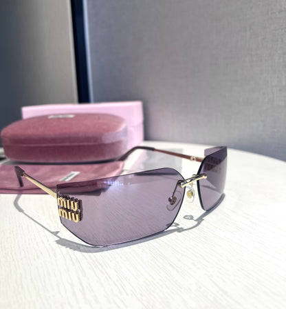 Miu Miu 54Y Runway Rimless Sunglasses