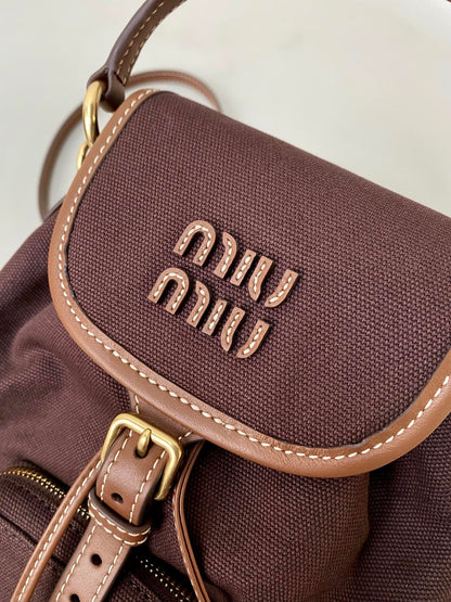 Miu Miu Canvas Backpack