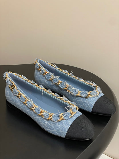 Chanel Chain Detail Double C Flats – 25A Autumn Collection