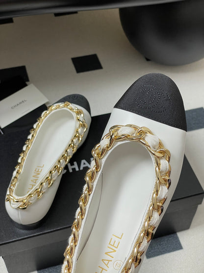 Chanel Chain Detail Double C Flats – 25A Autumn Collection