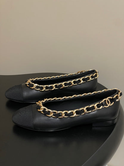 Chanel Chain Detail Double C Flats – 25A Autumn Collection