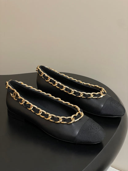 Chanel Chain Detail Double C Flats – 25A Autumn Collection