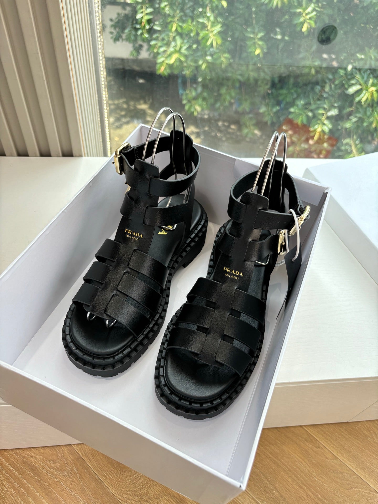 Prada 2025 Spring/Summer Cage Sandals