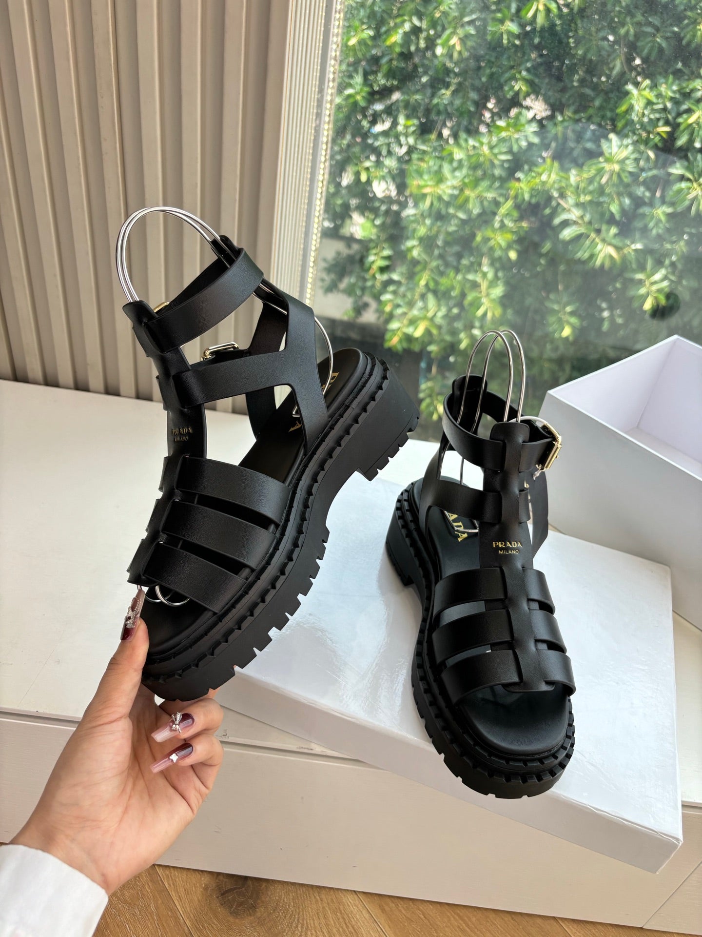 Prada 2025 Spring/Summer Cage Sandals