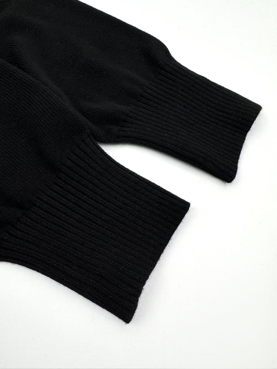 Ami Paris Heart Embroidery Merino Wool Sweater