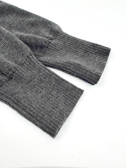 Ami Paris Heart Embroidery Merino Wool Sweater