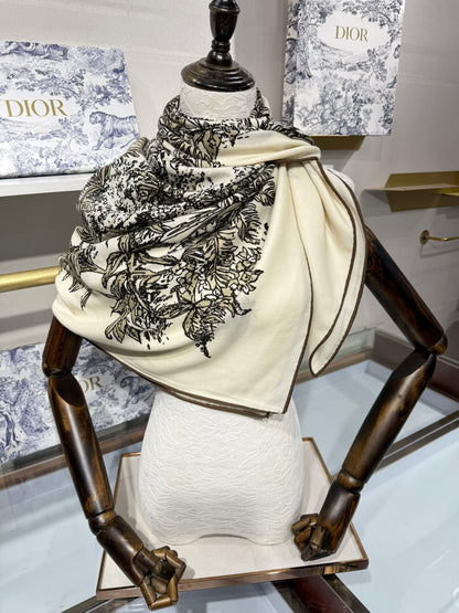Dior Cashmere Silk Square Scarf – 2025 Collection