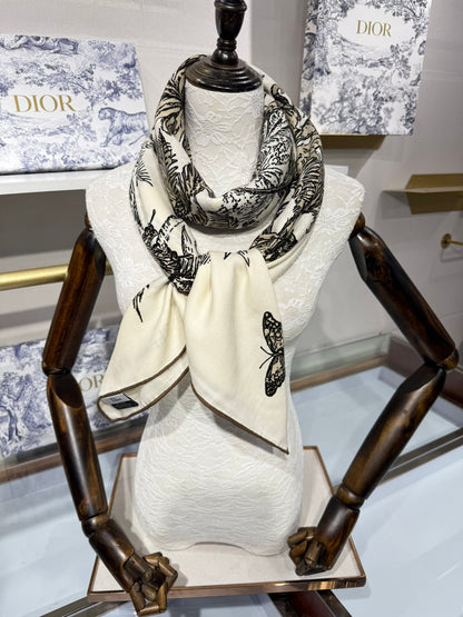 Dior Cashmere Silk Square Scarf – 2025 Collection
