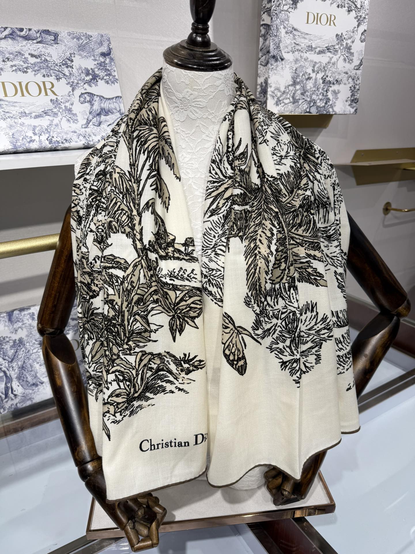 Dior Cashmere Silk Square Scarf – 2025 Collection