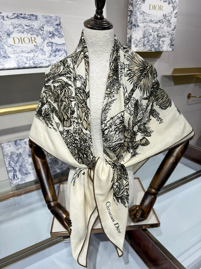 Dior Cashmere Silk Square Scarf – 2025 Collection