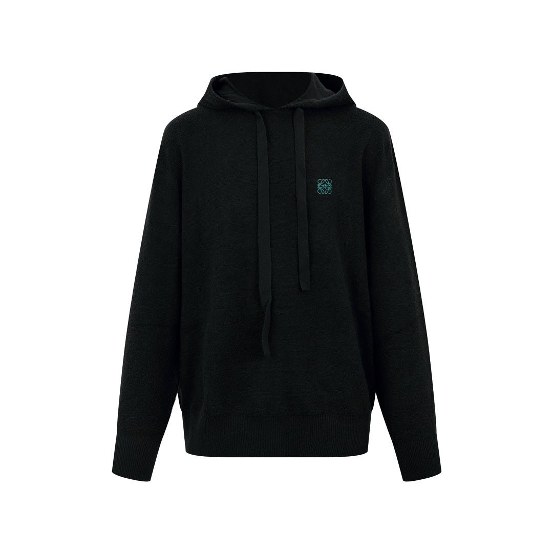 Loewe Anagram Embroidered Wool Hoodie