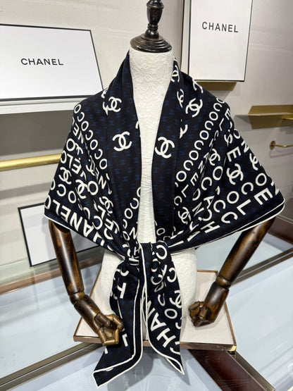 Chanel Silk Cashmere Scarf – 2025 Fall/Winter Collection
