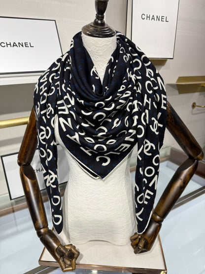 Chanel Silk Cashmere Scarf – 2025 Fall/Winter Collection