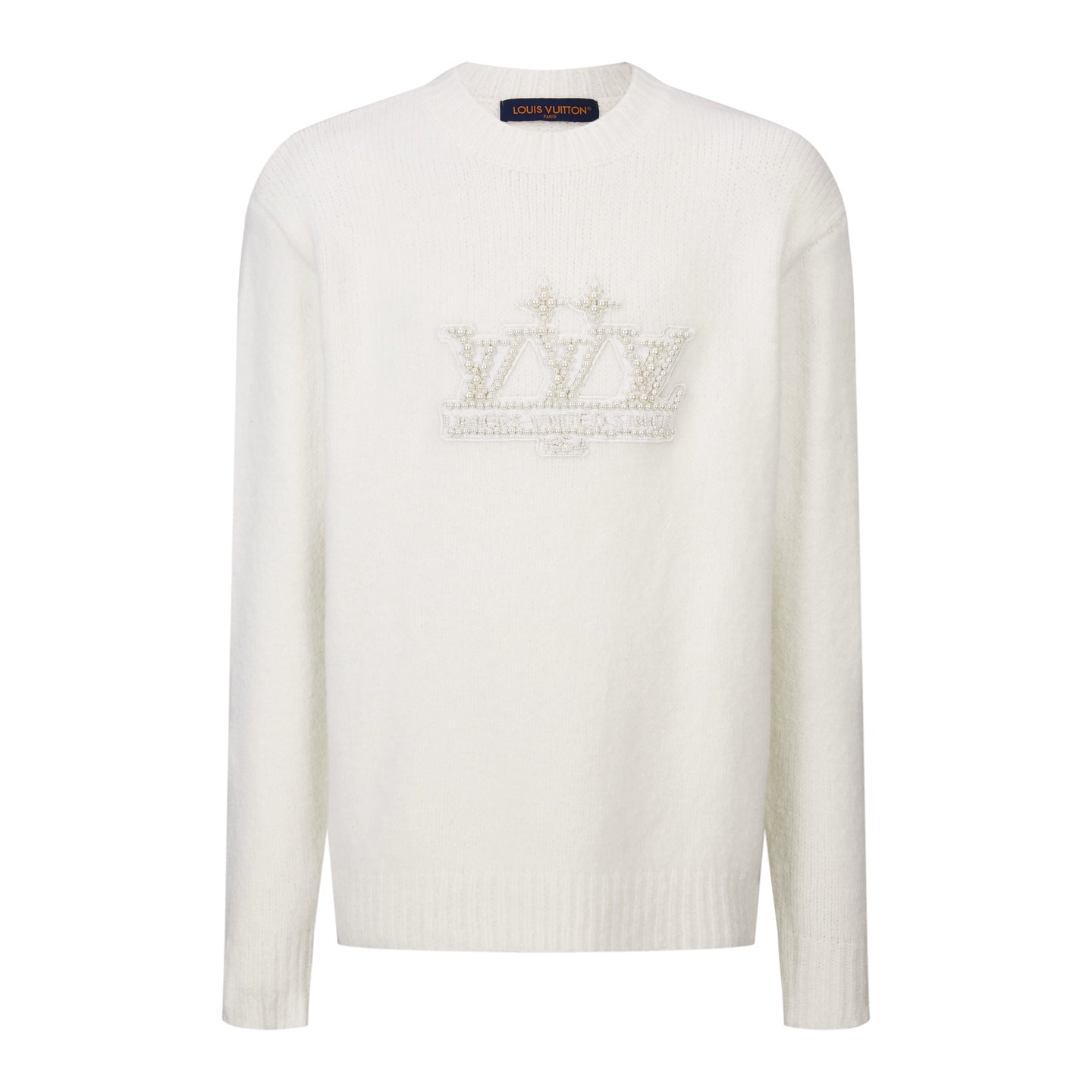 Louis Vuitton Embroidered Pearl Logo Knit Sweater – 2025SS