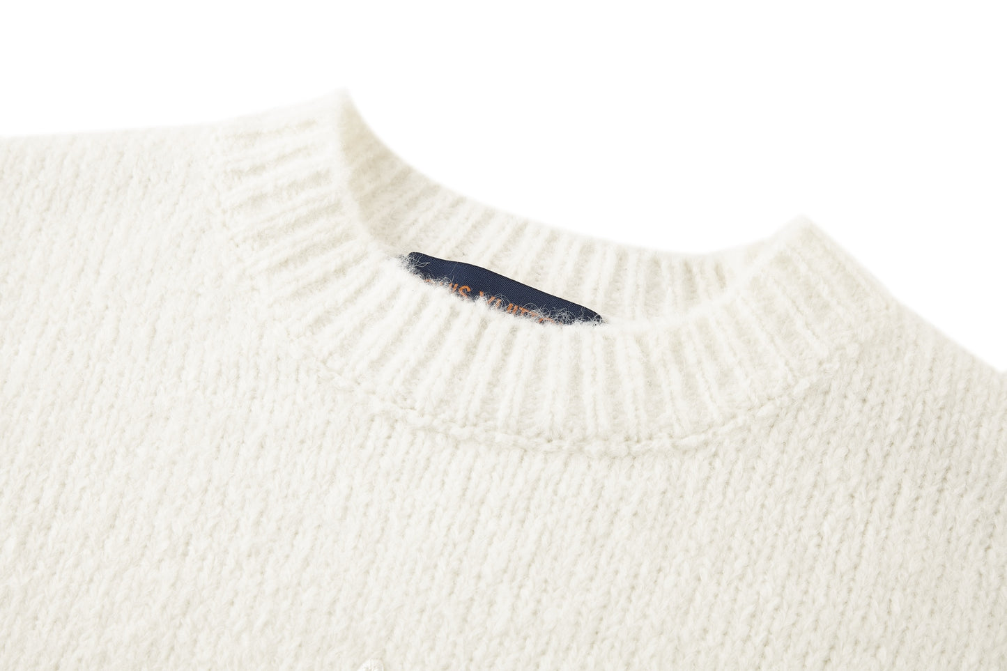 Louis Vuitton Embroidered Pearl Logo Knit Sweater – 2025SS
