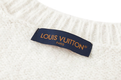 Louis Vuitton Embroidered Pearl Logo Knit Sweater – 2025SS