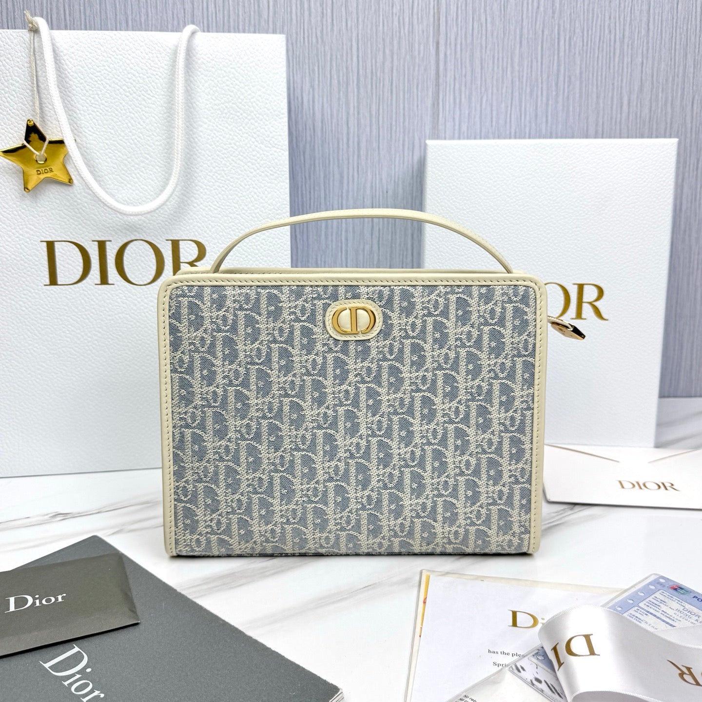 Dior 30 Montaigne Oblique Jacquard Clutch Bag