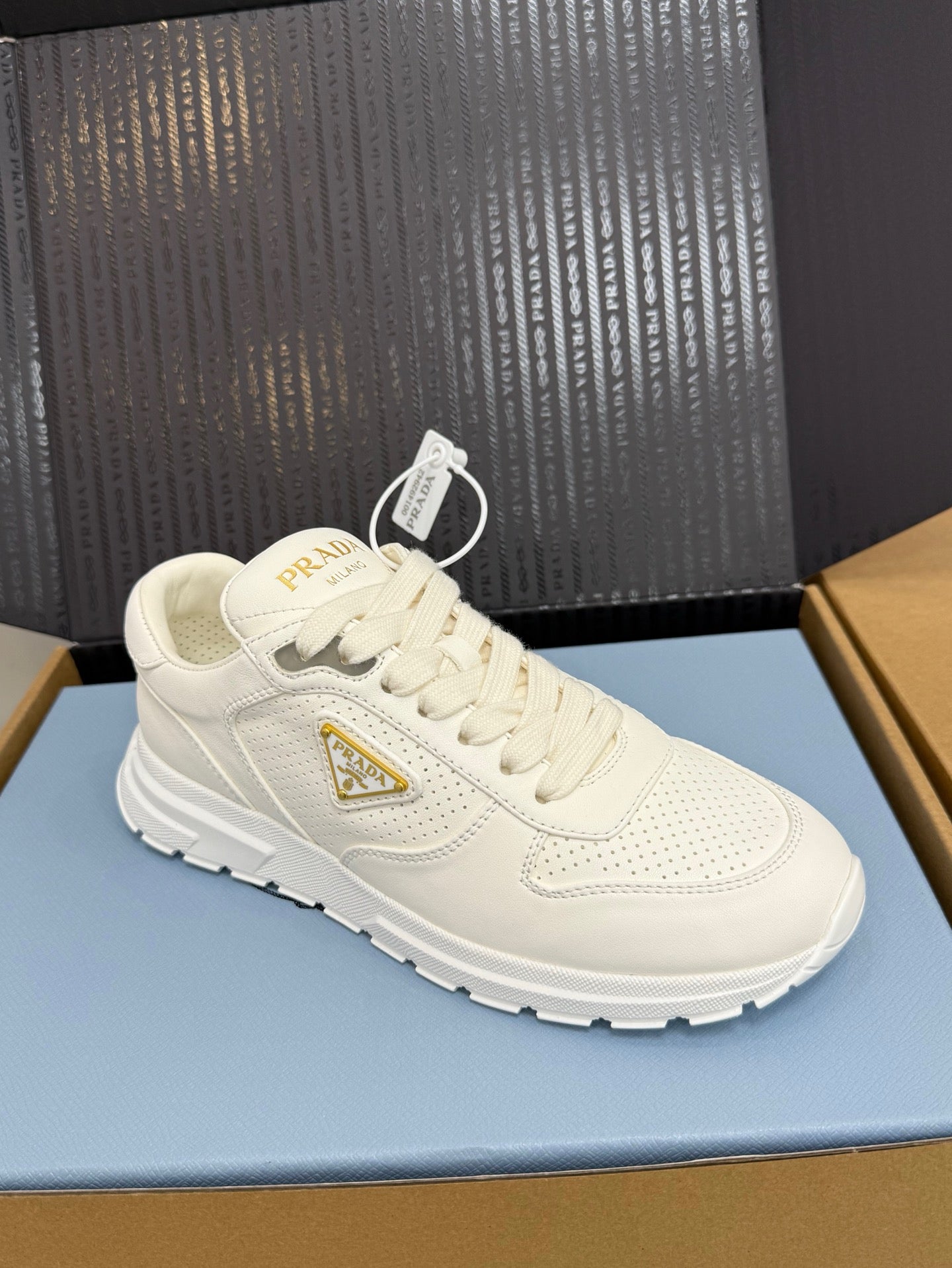 Prada Triangle Logo Sporty Sneakers – 2025 Early Autumn Collection