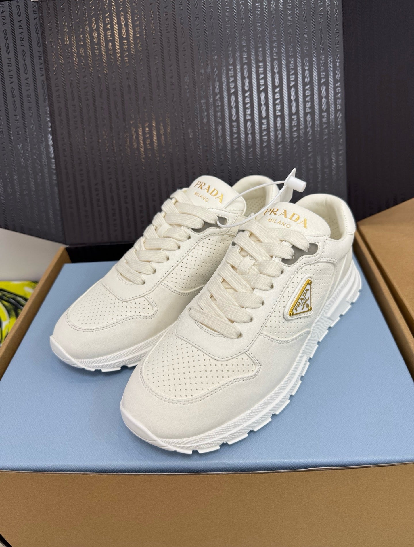 Prada Triangle Logo Sporty Sneakers – 2025 Early Autumn Collection