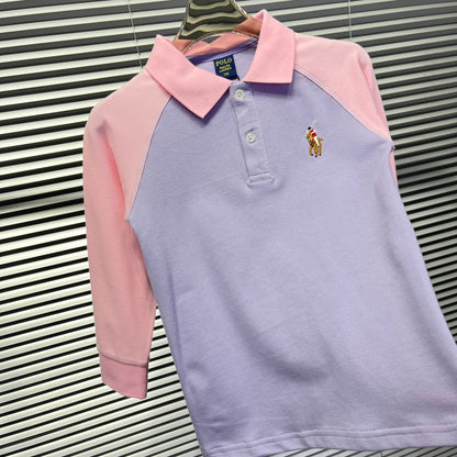 Ralph Lauren Color-block Long Sleeve Polo Shirt – Autumn Collection – Kids Collection