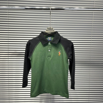 Ralph Lauren Color-block Long Sleeve Polo Shirt – Autumn Collection – Kids Collection