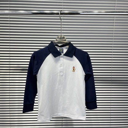 Ralph Lauren Color-block Long Sleeve Polo Shirt – Autumn Collection – Kids Collection