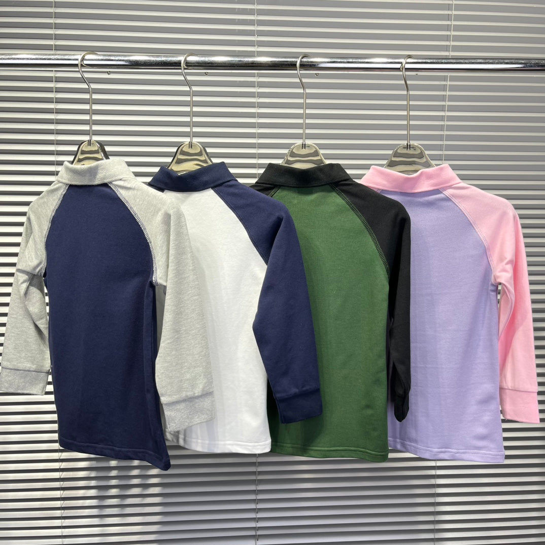 Ralph Lauren Color-block Long Sleeve Polo Shirt – Autumn Collection – Kids Collection