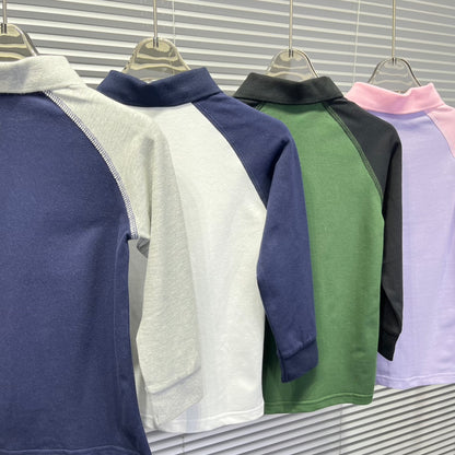 Ralph Lauren Color-block Long Sleeve Polo Shirt – Autumn Collection – Kids Collection