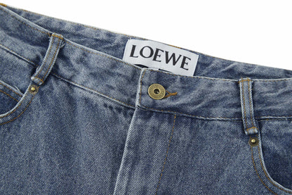 Loewe Anagram Embroidered Denim Jeans