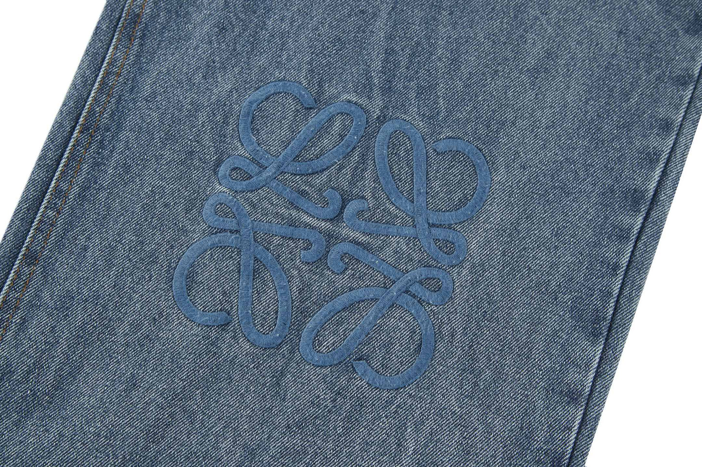 Loewe Anagram Embroidered Denim Jeans