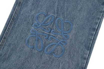 Loewe Anagram Embroidered Denim Jeans