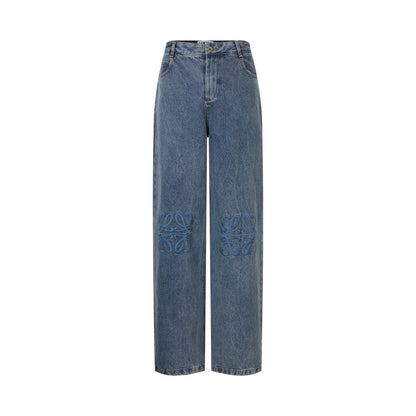 Loewe Anagram Embroidered Denim Jeans