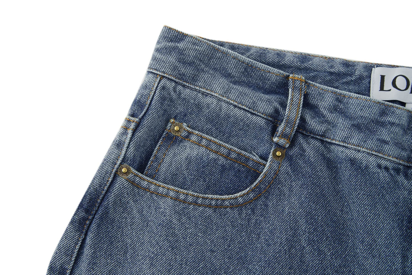 Loewe Anagram Embroidered Denim Jeans