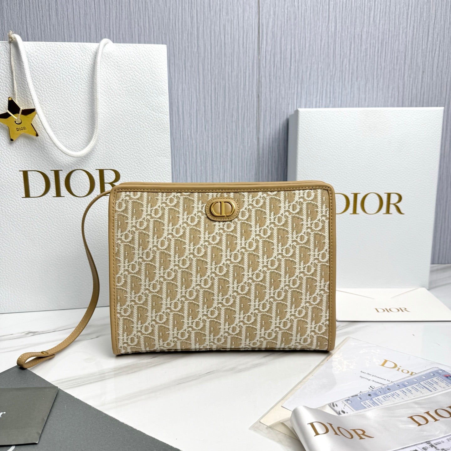 Dior 30 Montaigne Oblique Jacquard Clutch Bag