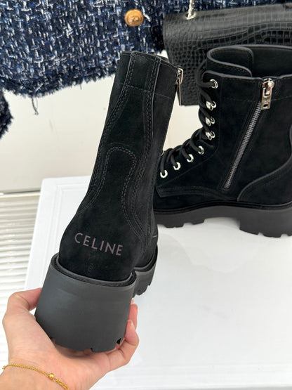 Celine Classic Triomphe Platform Martin Boots