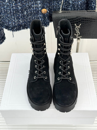 Celine Classic Triomphe Platform Martin Boots