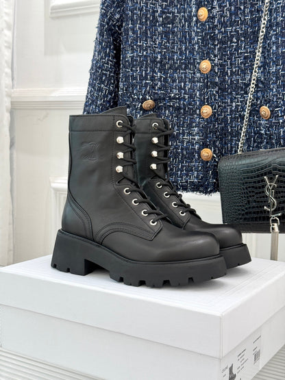 Celine Classic Triomphe Platform Martin Boots