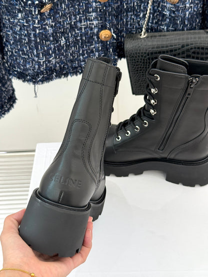 Celine Classic Triomphe Platform Martin Boots