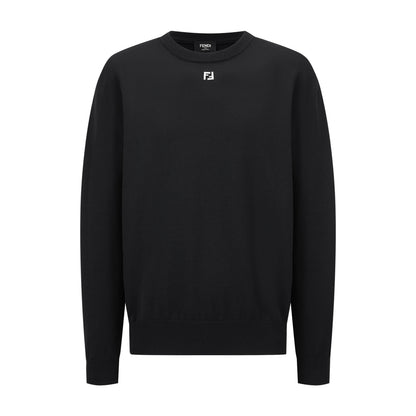 Fendi Double F Hot Stamp Crewneck Sweater